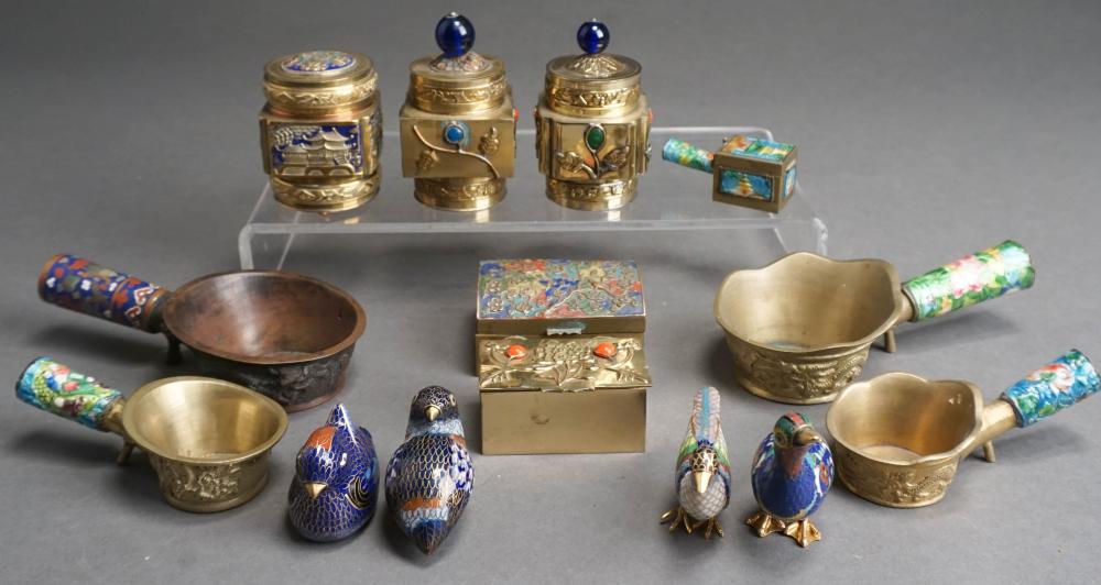 GROUP OF CHINESE ENAMEL DECORATED