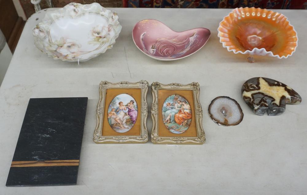 PAIR EUROPEAN PORCELAIN MINIATURE ALLEGORICAL