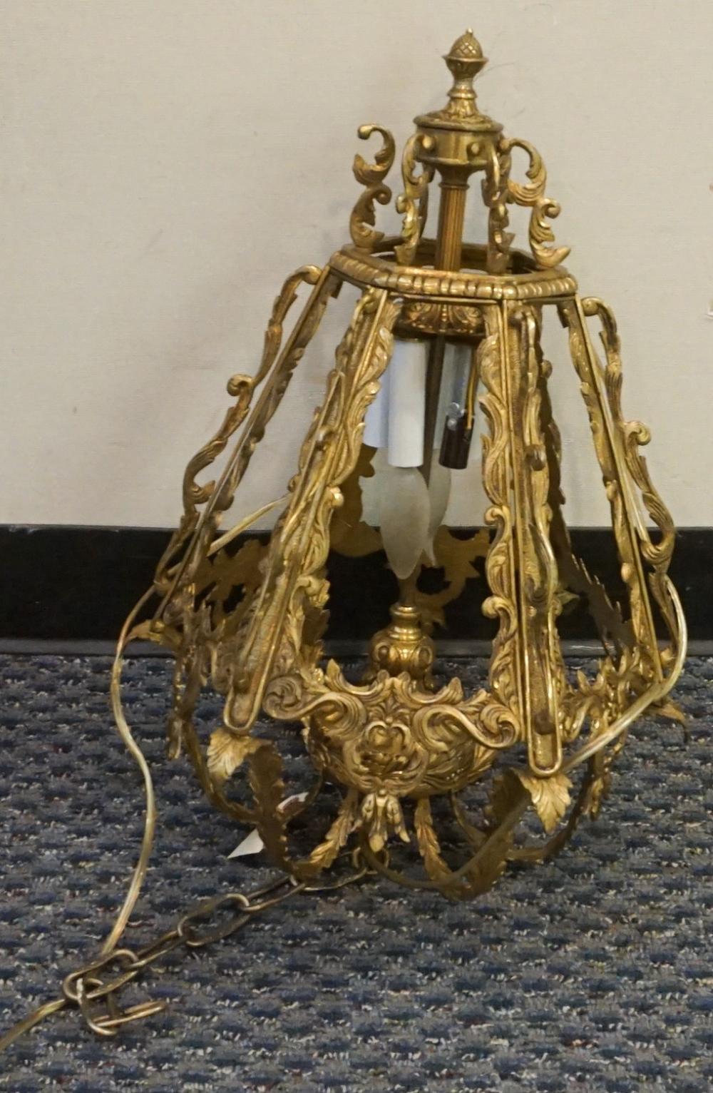 SPANISH LOUIS XV STYLE GILT BRASS