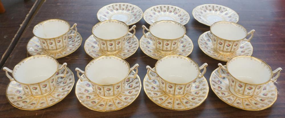 CAULDON 19-PIECE PARTIAL GILT TEA