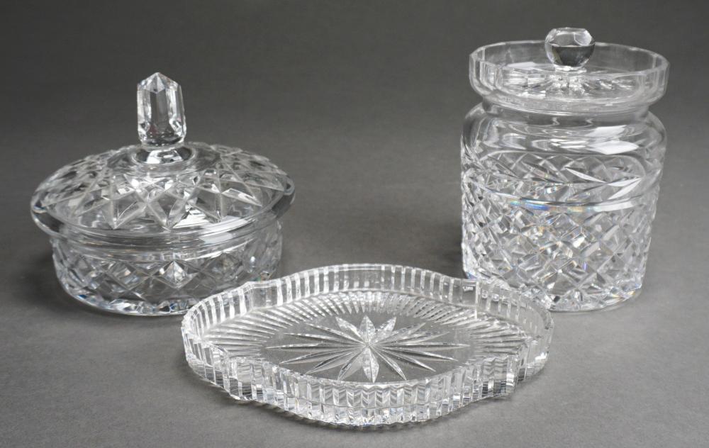THREE WATERFORD CUT CRYSTAL TABLE 3316ce