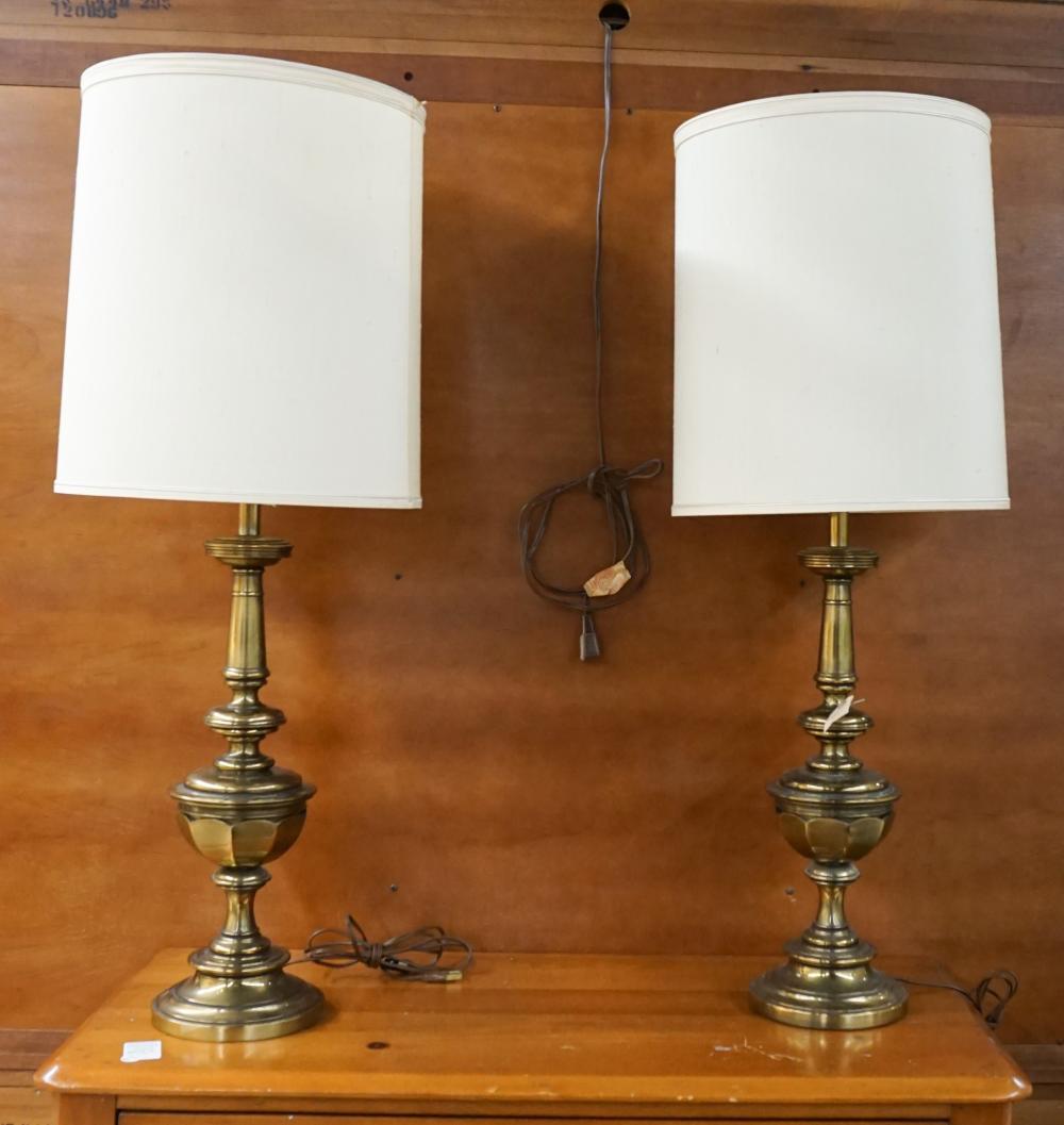 PAIR BRASS TABLE LAMPS H 39 1 4 331732