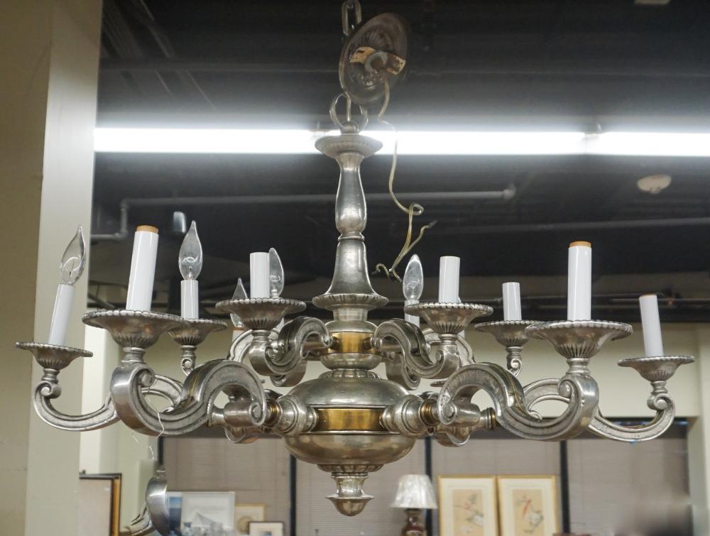 ROCOCO STYLE CAST ALUMINUM TWELVE-LIGHT