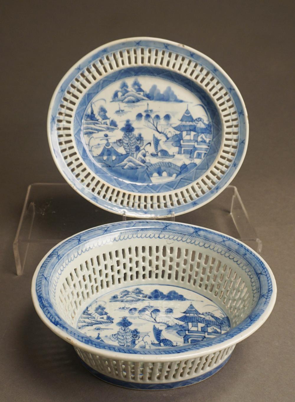 CANTON WARE PIERCED FRUIT BOWL