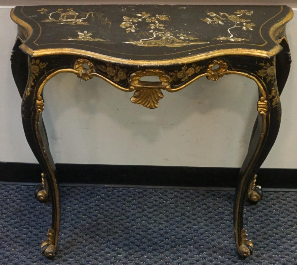 ROCOCO STYLE PARTIAL GILT AND BLACK 3317bf