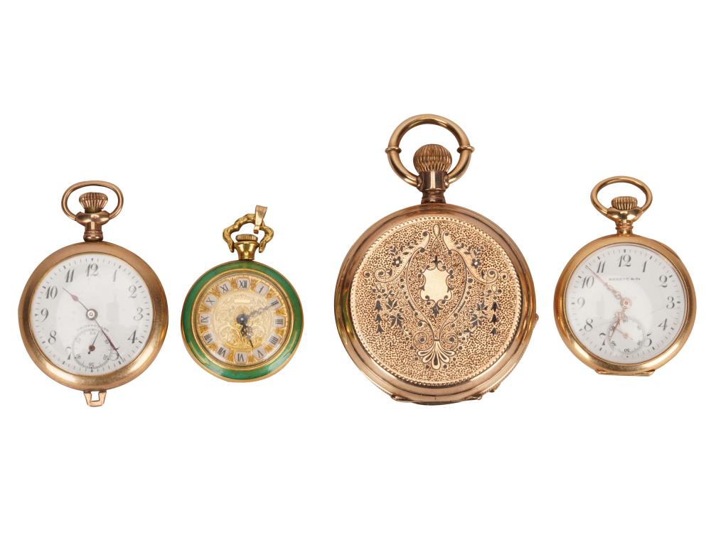 FOUR ASSORTED POCKET WATCHEScomprising 3317e4