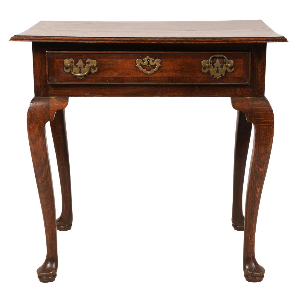 GEORGIAN OAK SIDE TABLEthe cross banded 33184a