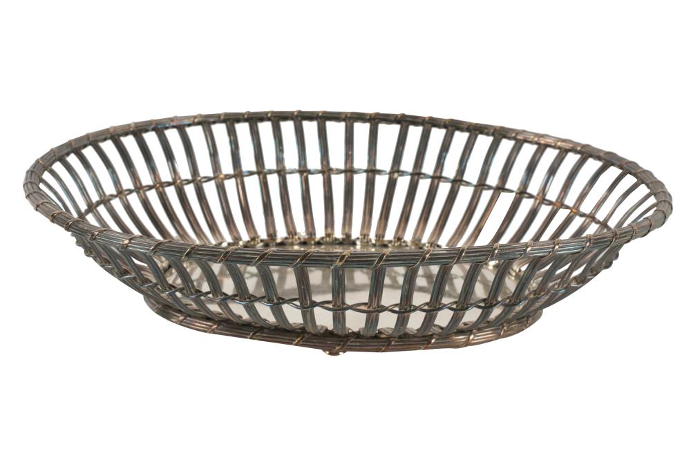 CHRISTOFLE SILVERPLATE OVAL BASKETmarked 331856