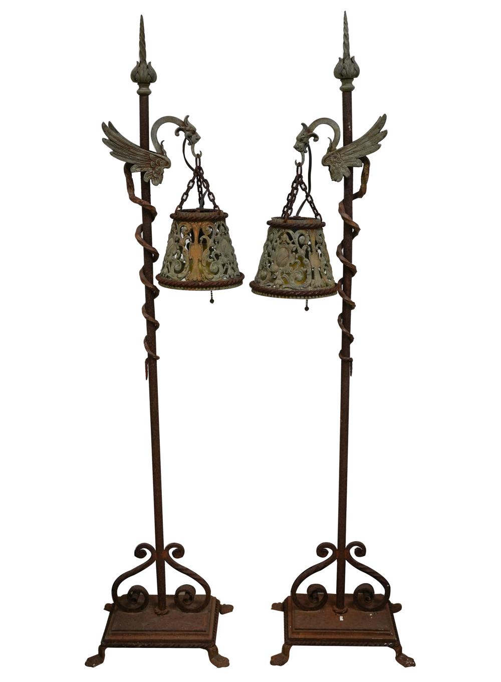 PAIR OF SPANISH REVIVAL STYLE WROUGHT 331866