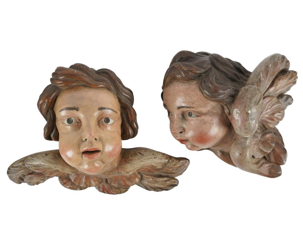 PAIR OF ITALIAN CARVED PAINTED 33188c