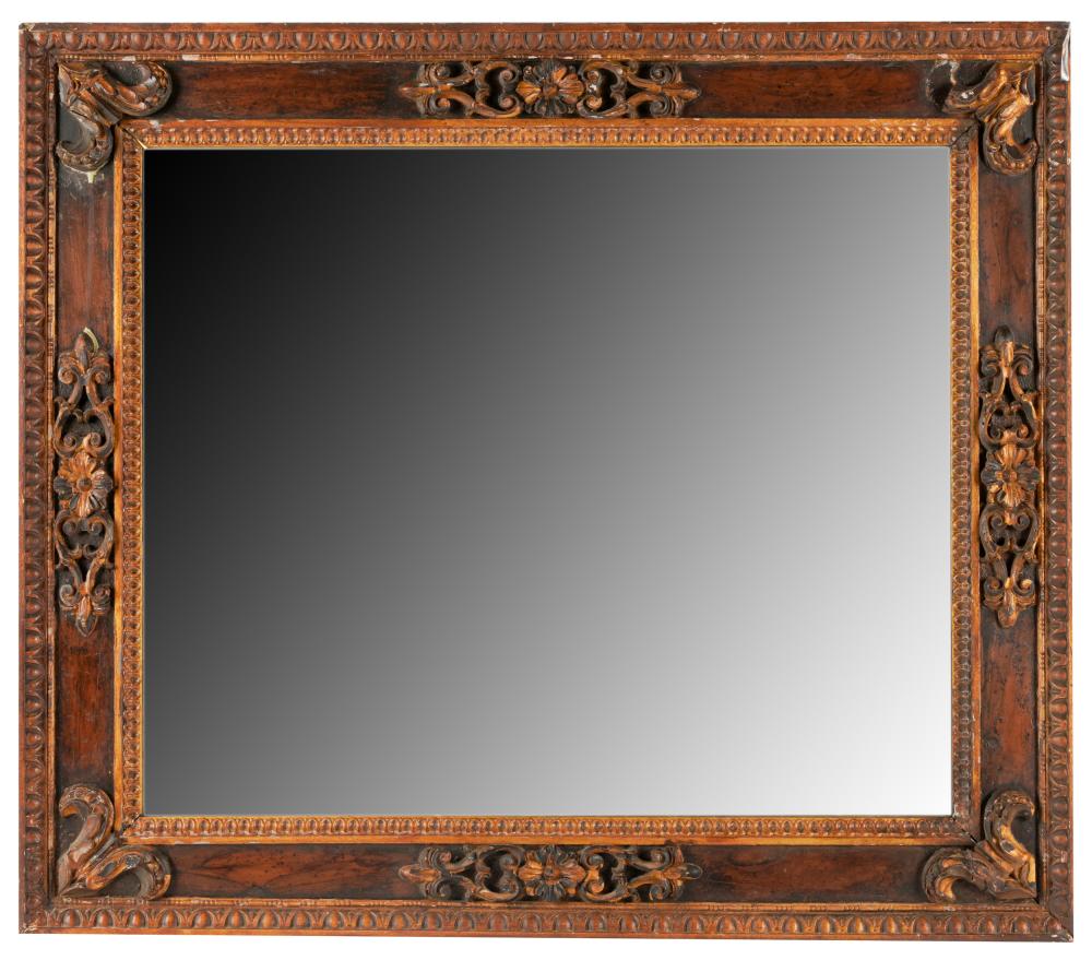 CARVED WOOD WALL MIRROR19th century  33190d