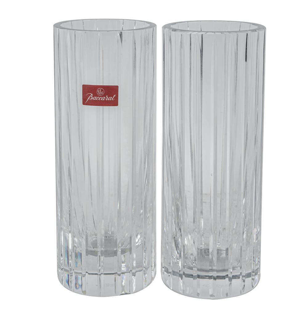 PAIR OF BACCARAT CRYSTAL VASESone 33192e