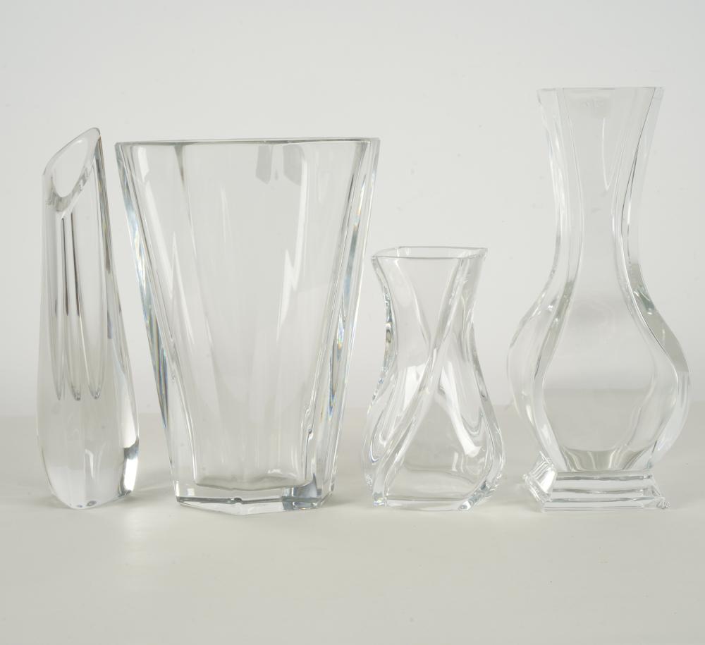 FOUR BACCARAT ASSORTED VASESmarked  331939