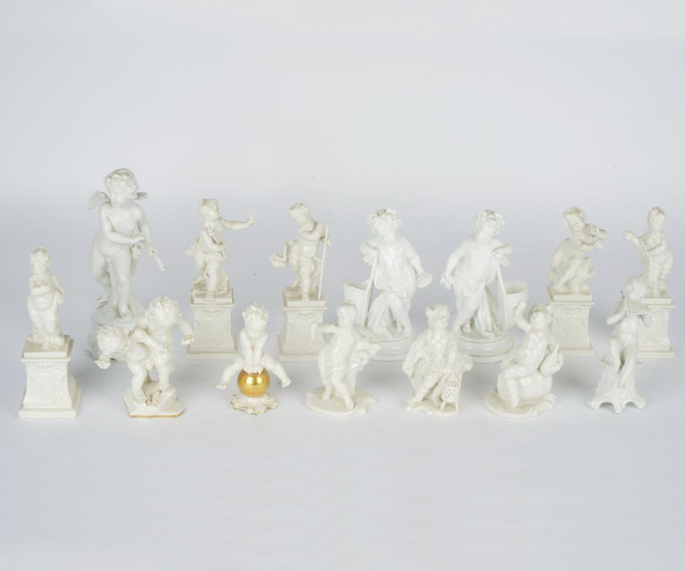 FOURTEEN BLANC DE CHINE PORCELAIN