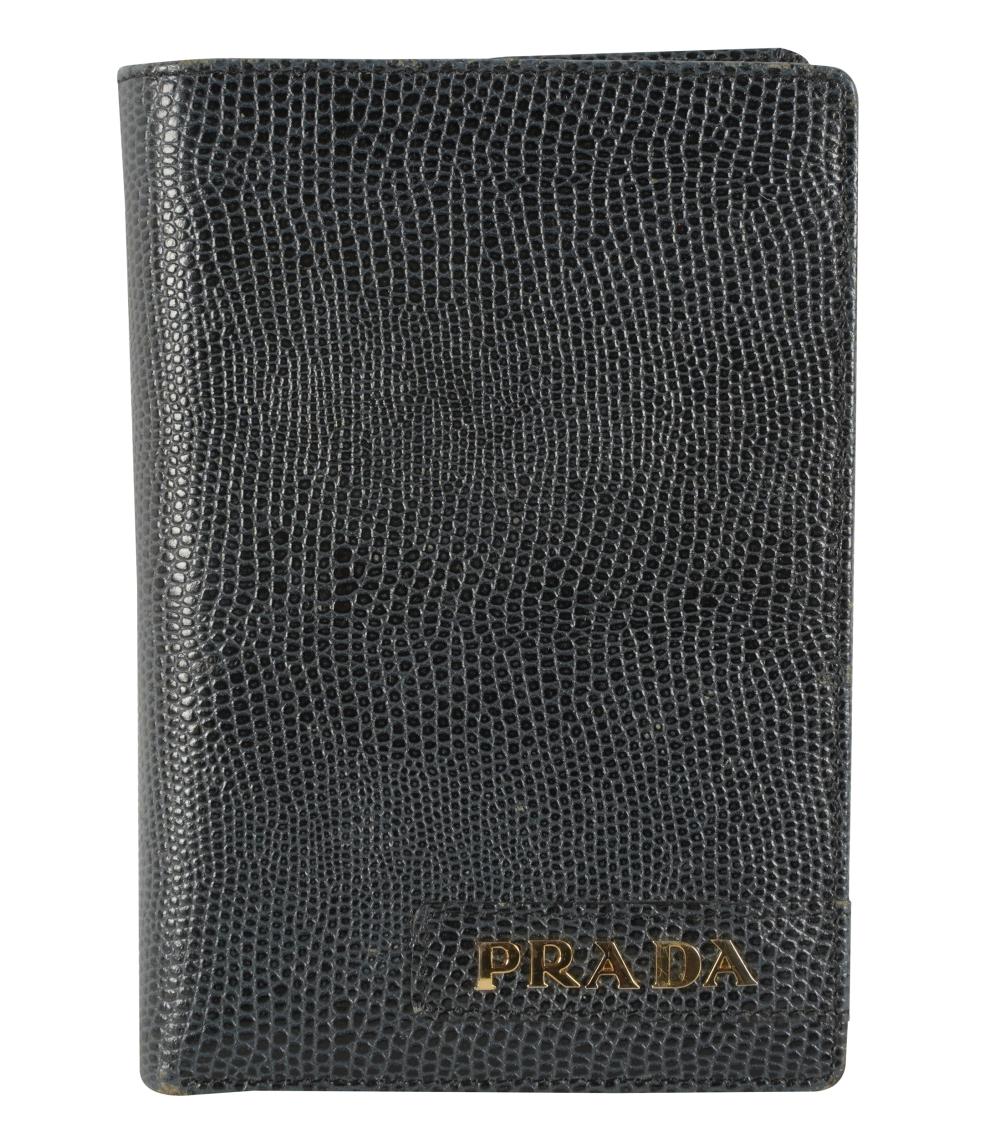 PRADA BIFOLD WALLETblack leather  331984