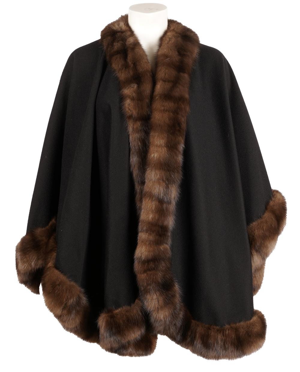 MINK-TRIMMED CASHMERE WRAPwith Alexandre