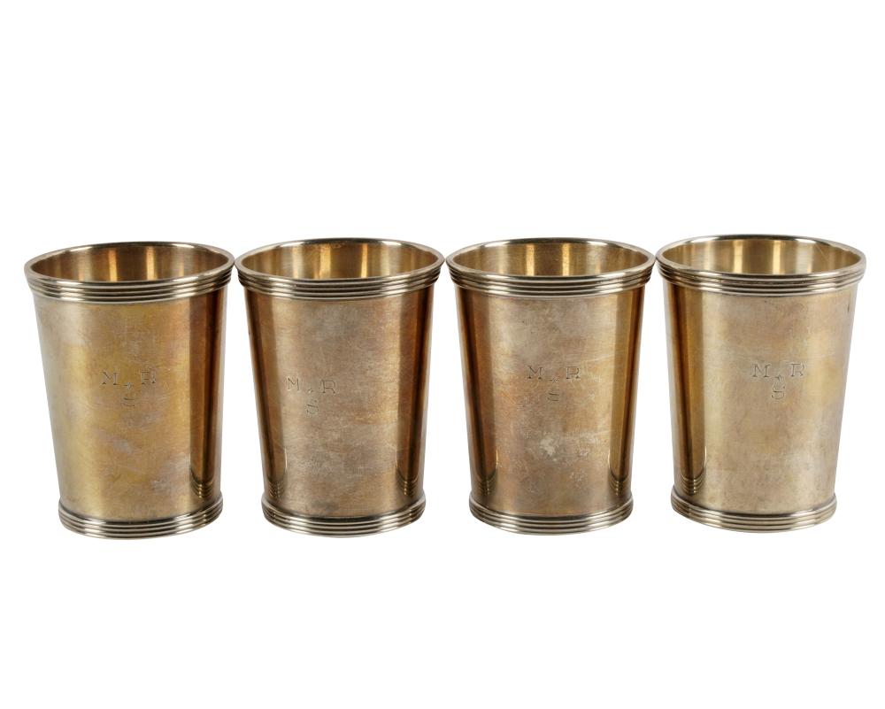 FOUR AMERICAN STERLING MINT JULEP
