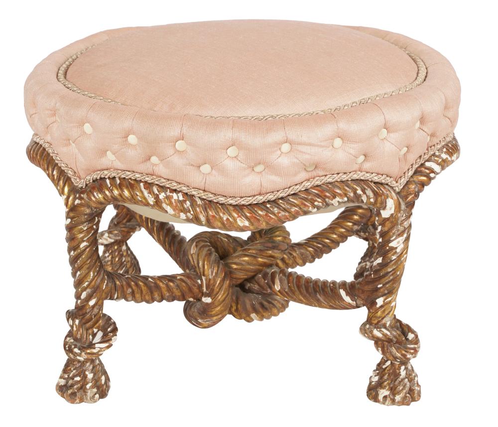 GILTWOOD OTTOMANthe top covered 3319f3