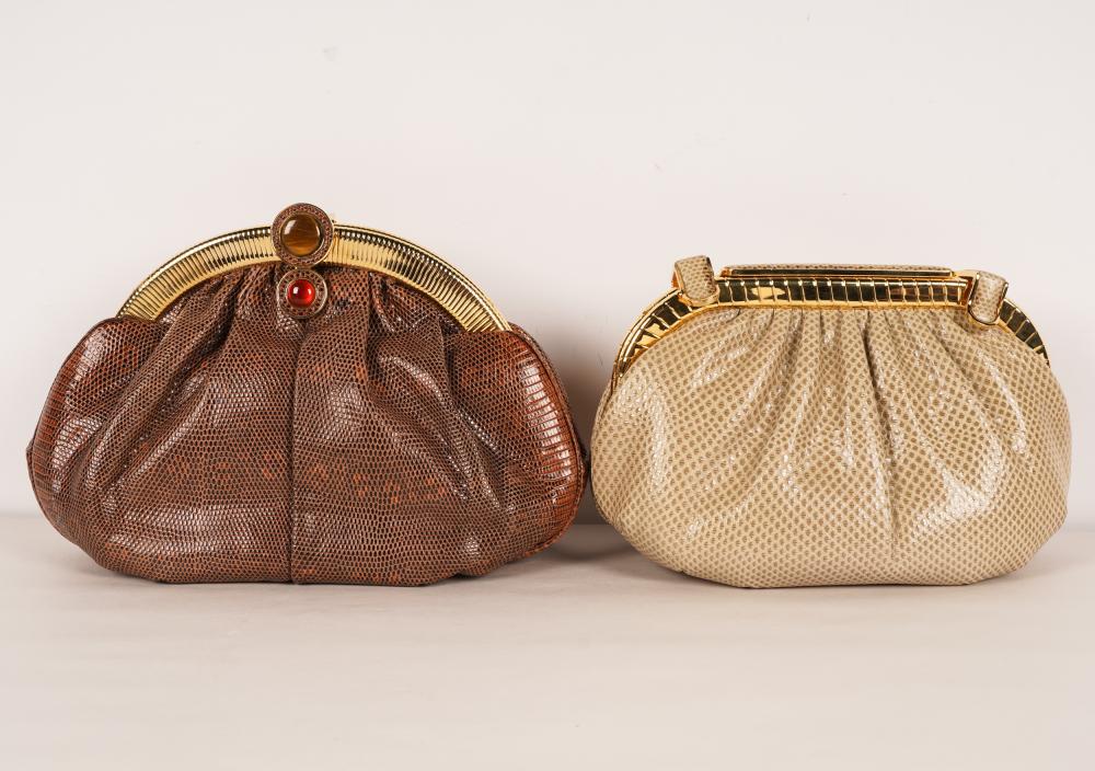 TWO JUDITH LEIBER EXOTIC SKIN BAGSthe 331a0c