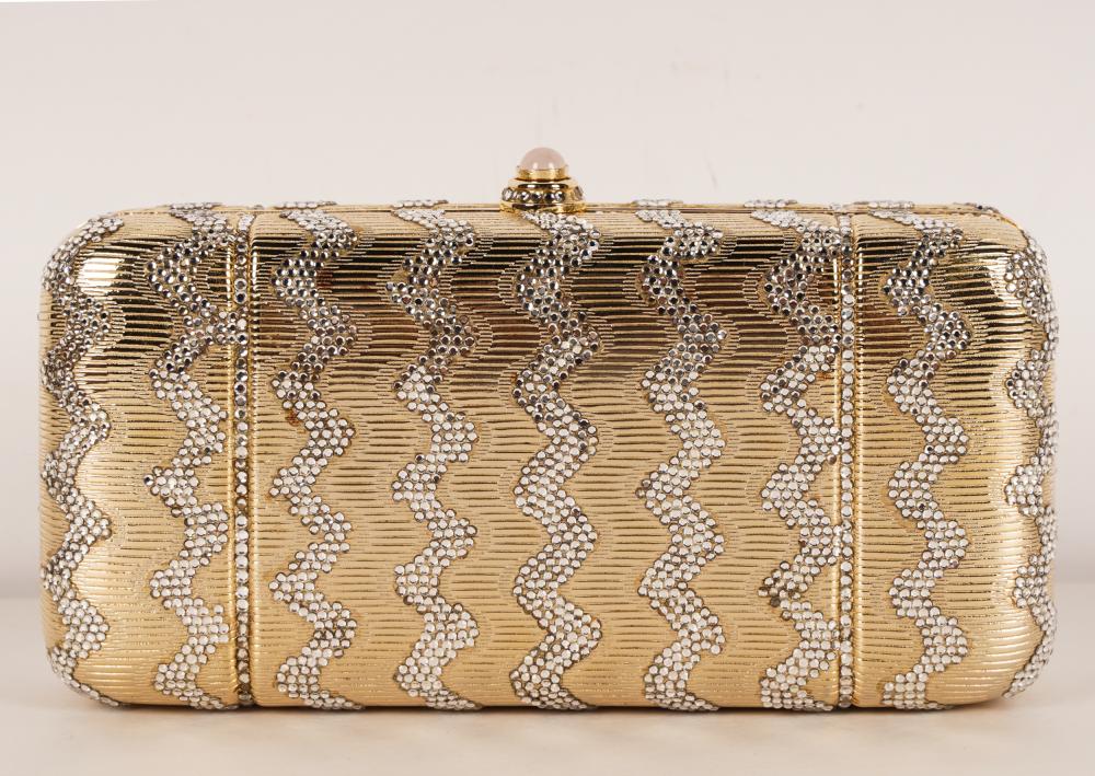 JUDITH LEIBER GOLD WAVE PATTERN 331a0f