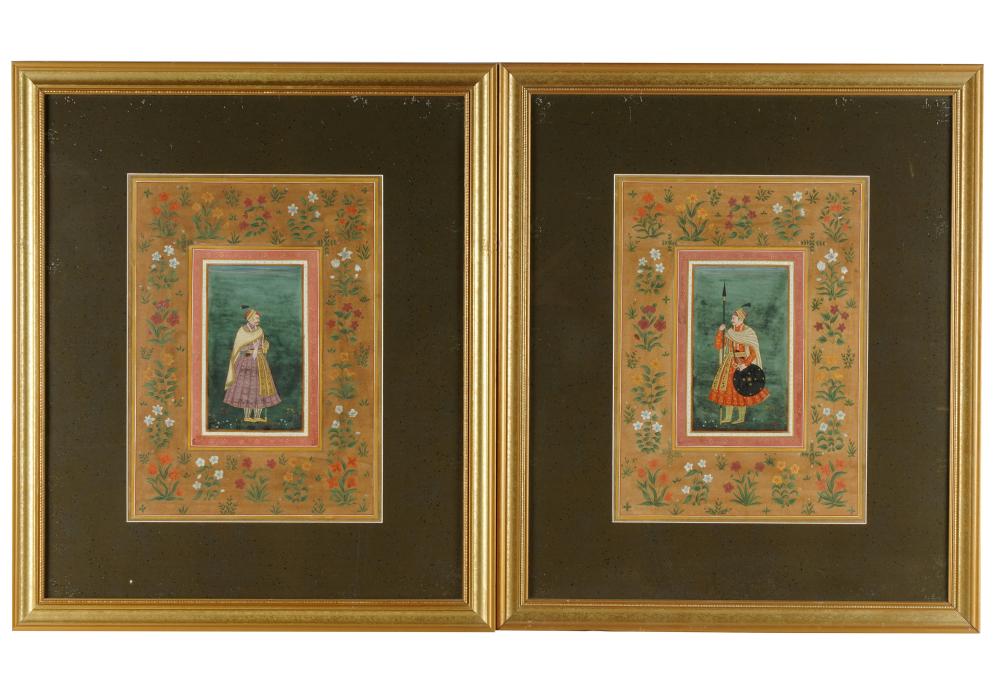 PAIR OF INDIAN MANUSCRIPT PORTRAITSeach 331a26