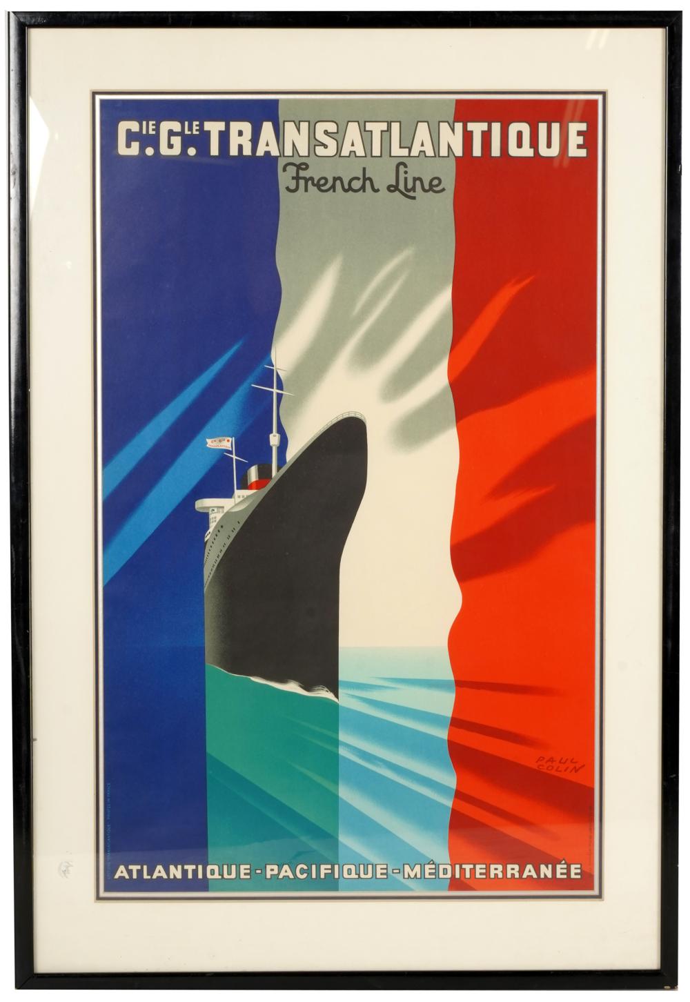 FRENCH TRAVEL POSTERCie Gle Transatlantique