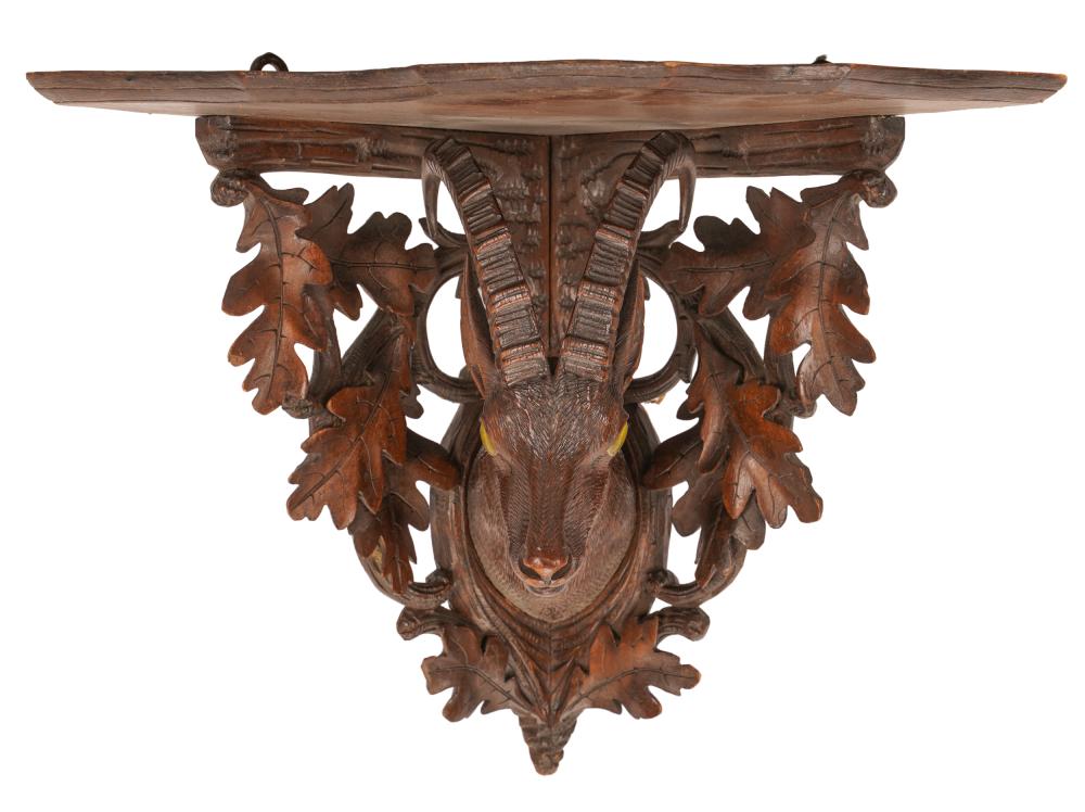 BLACK FOREST CARVED WALNUT CORNER