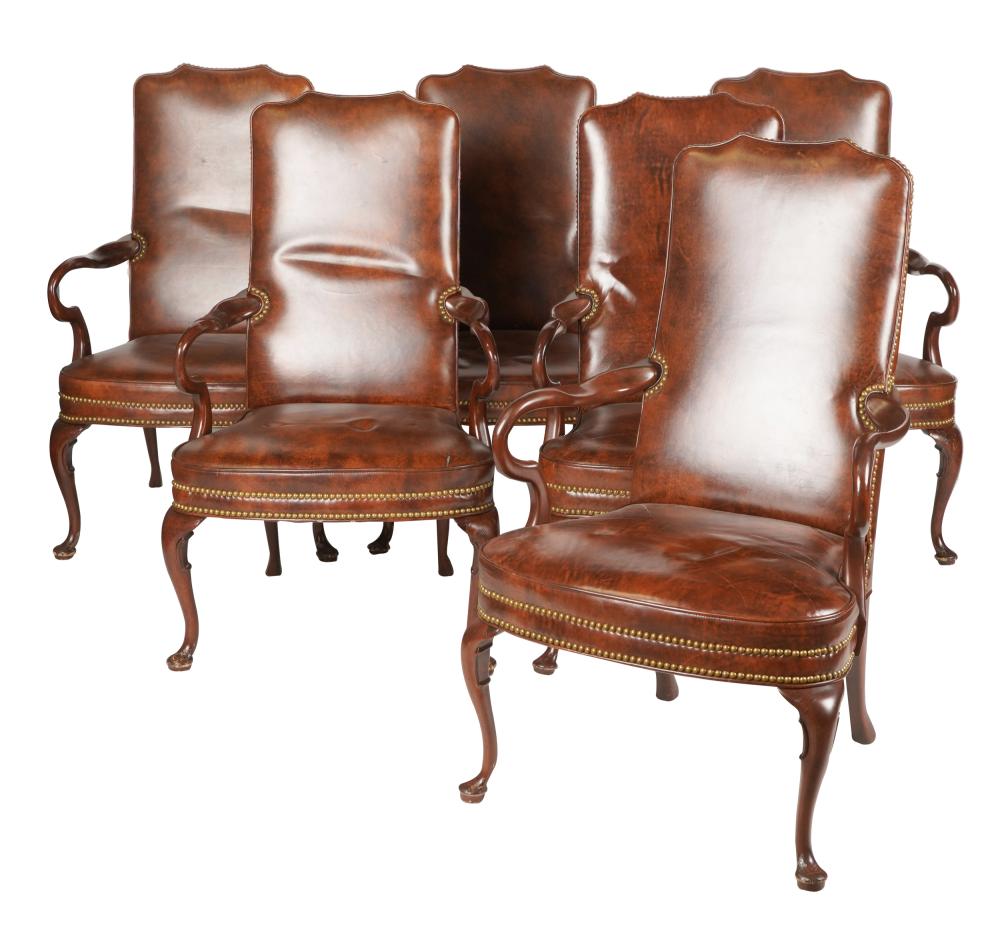 EIGHT QUEEN ANNE STYLE MAHOGANY 331a5f