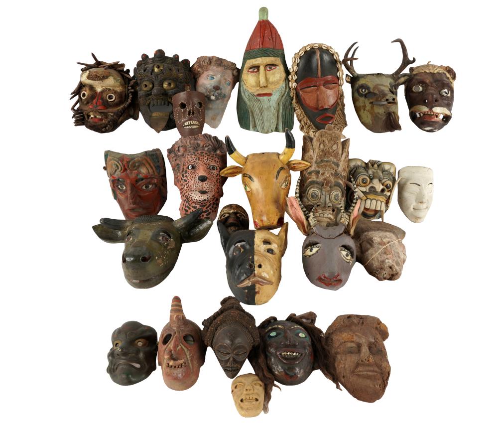 GROUP OF DECORATIVE MASKScomprising