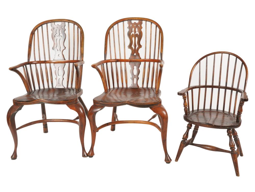 THREE WINDSOR ARMCHAIRScomprising 331a98