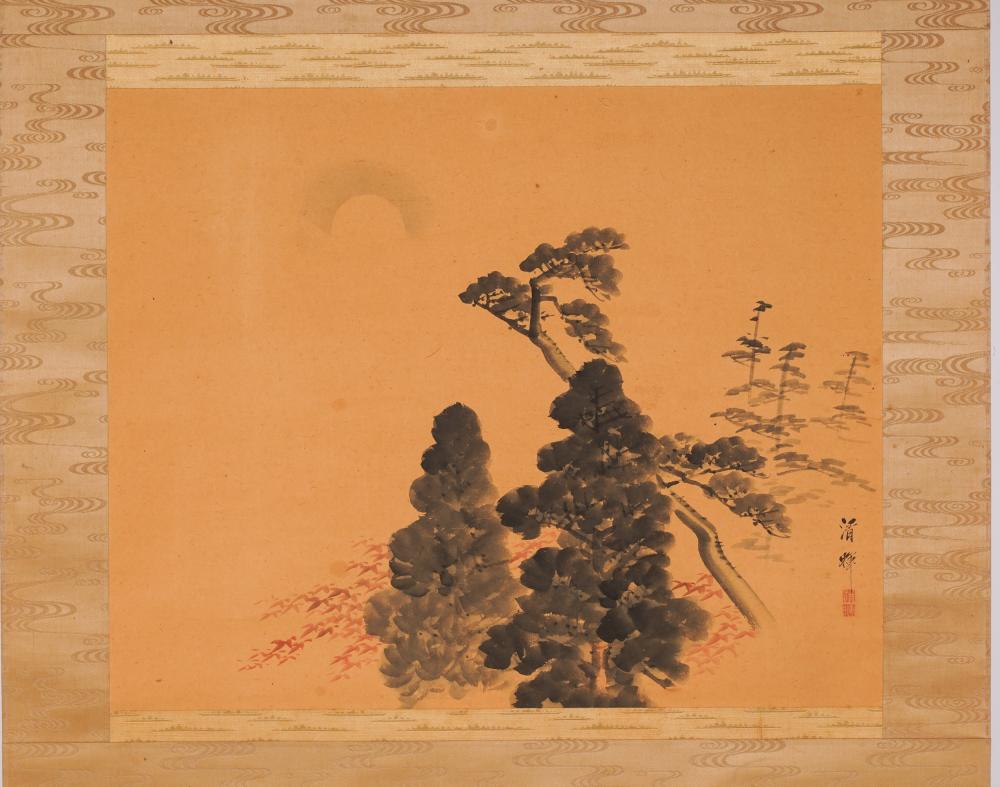 JAPANESE SCROLL PAINTINGsigned;