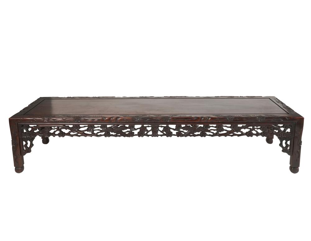 CHINESE CARVED WOOD LOW TABLEwith