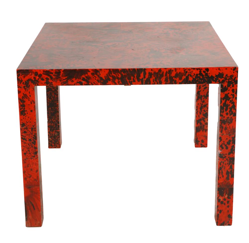 LACQUERED WOOD PARSONS SIDE TABLEunsigned  331adc