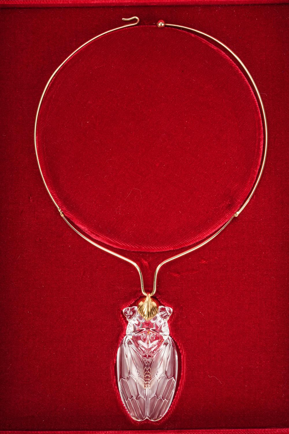 STUEBEN YELLOW GOLD GLASS NECKLACE18 331b14