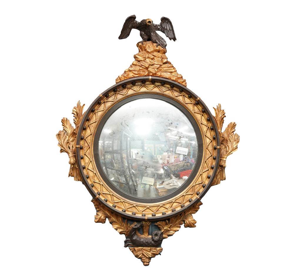 FRENCH EMPIRE STYLE GILTWOOD CONVEX 331b3a