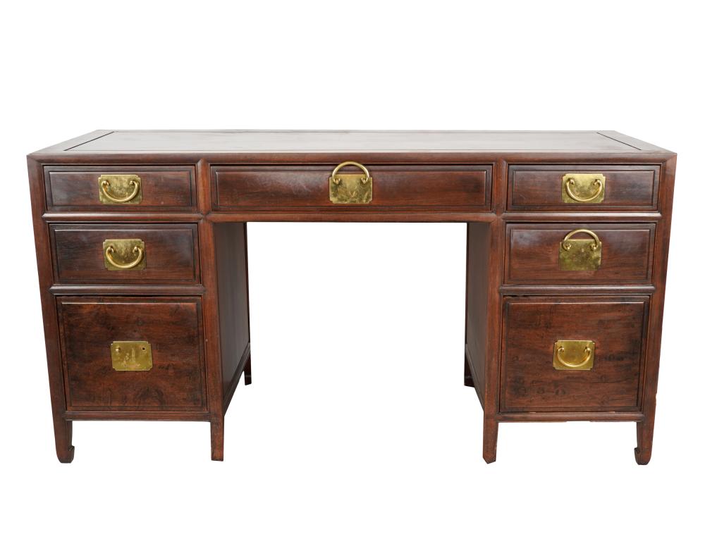 CHINESE STYLE PEDESTAL DESKlate 331b82