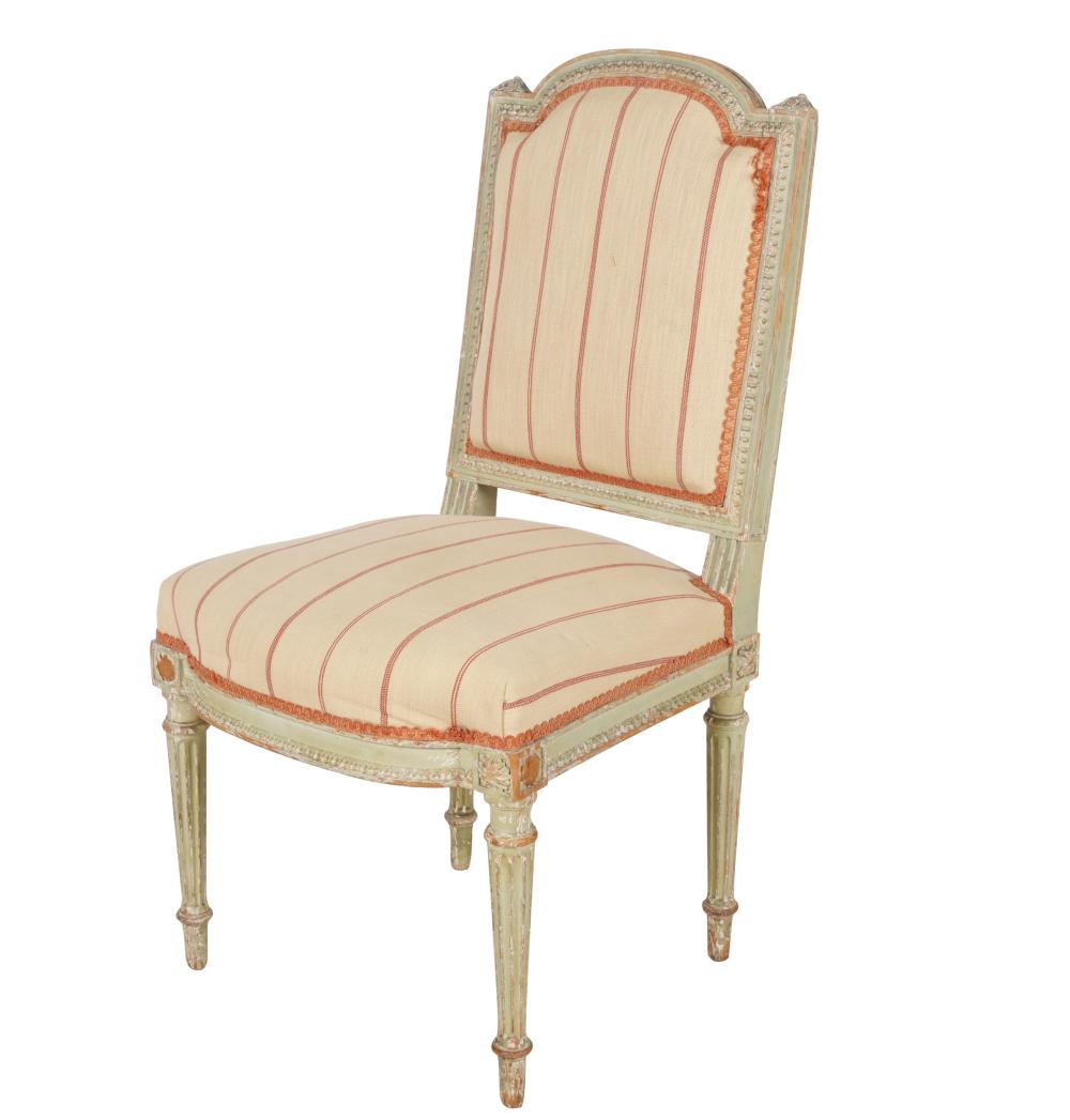 LOUIS XVI STYLE PAINTED CHAIRred striped 331b90