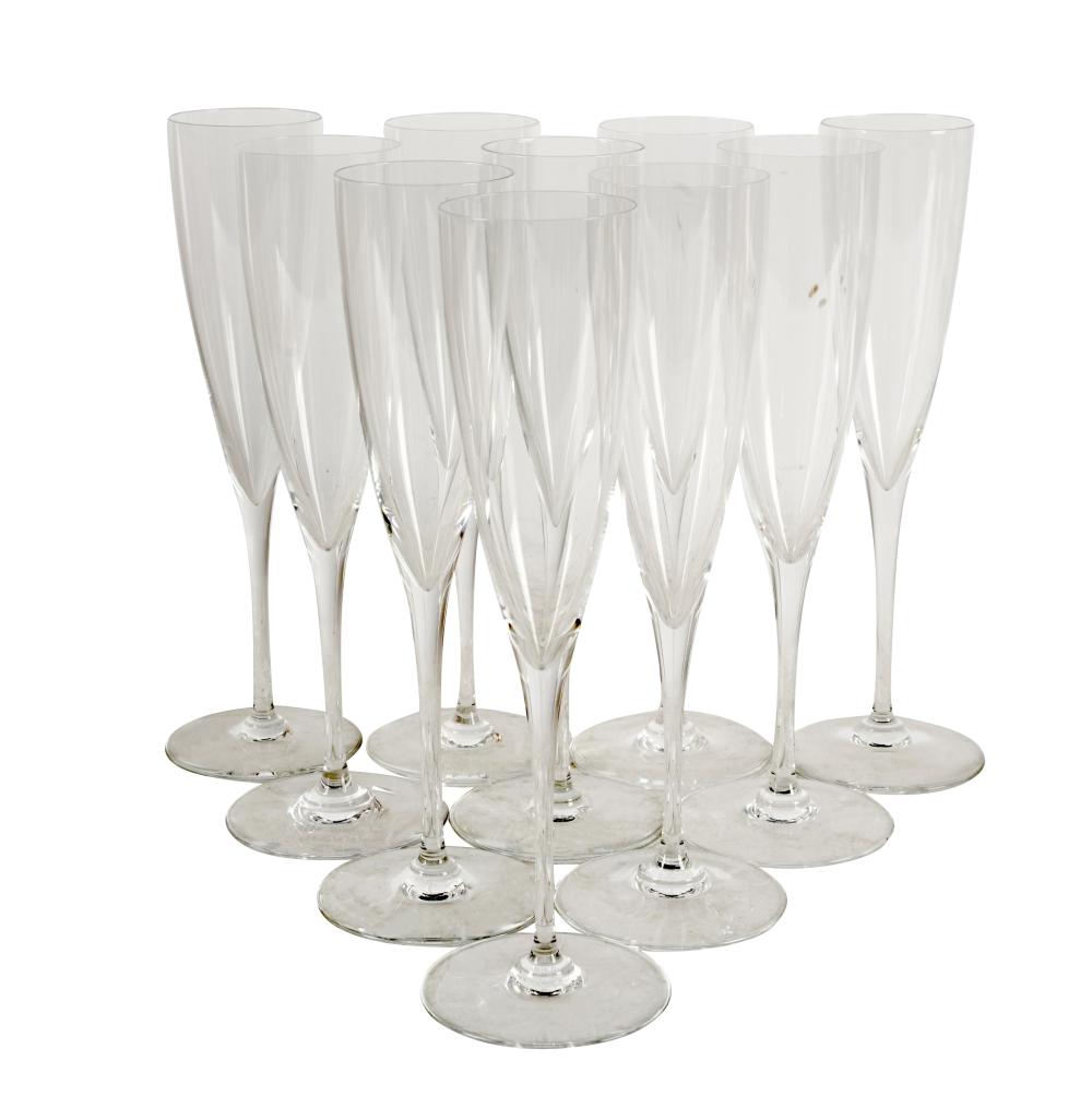 16 BACCARAT CRYSTAL FLUTESeach