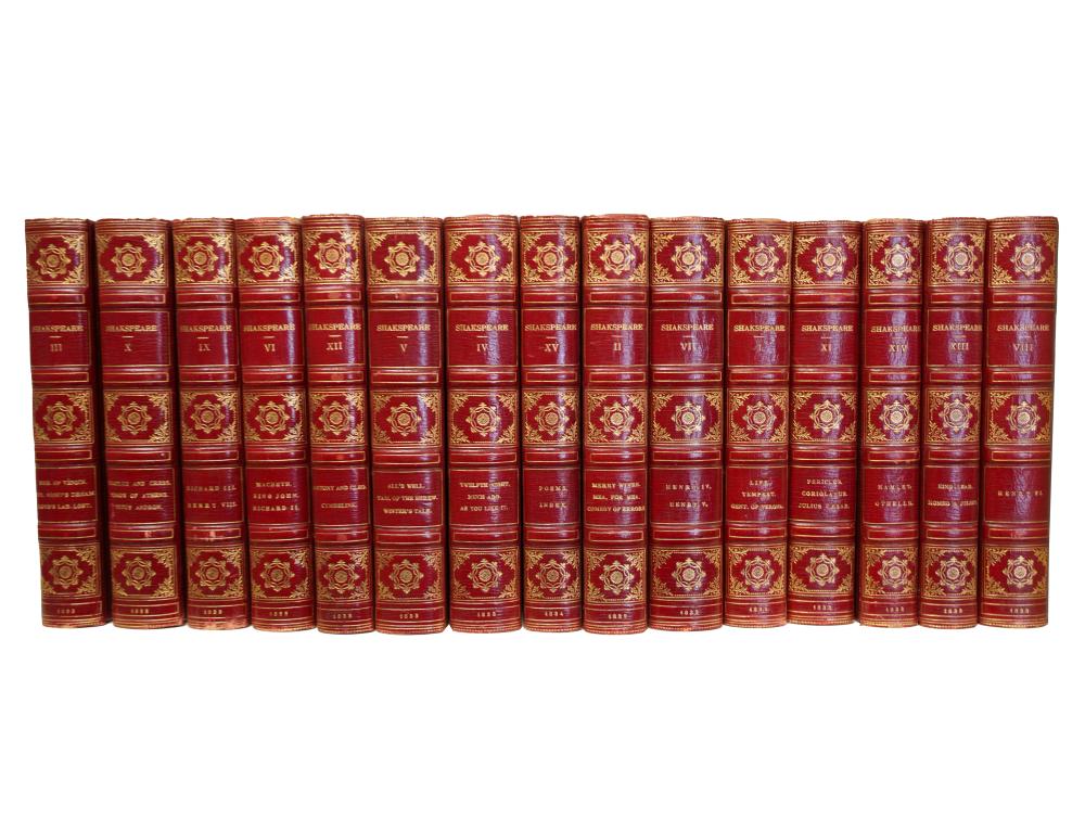 SHAKESPEARE: 15 LEATHER-BOUND VOLUMESLondon: