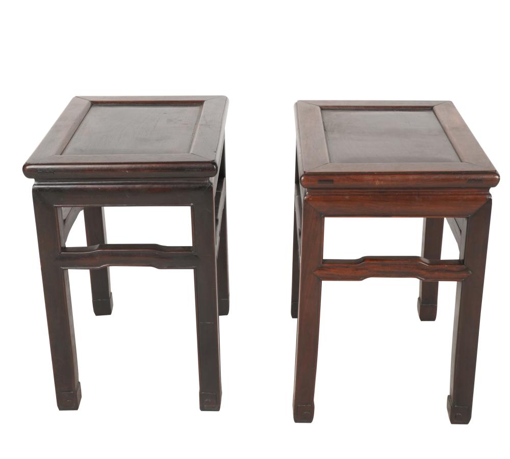 PAIR OF CHINESE LOW TABLES OR STOOLSone 331bdd