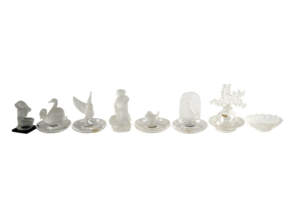 COLLECTION OF LALIQUE GLASS ARTICLESeach