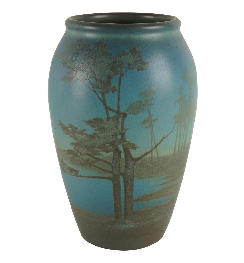 ROOKWOOD POTTERY SCENIC VASE1912; incised