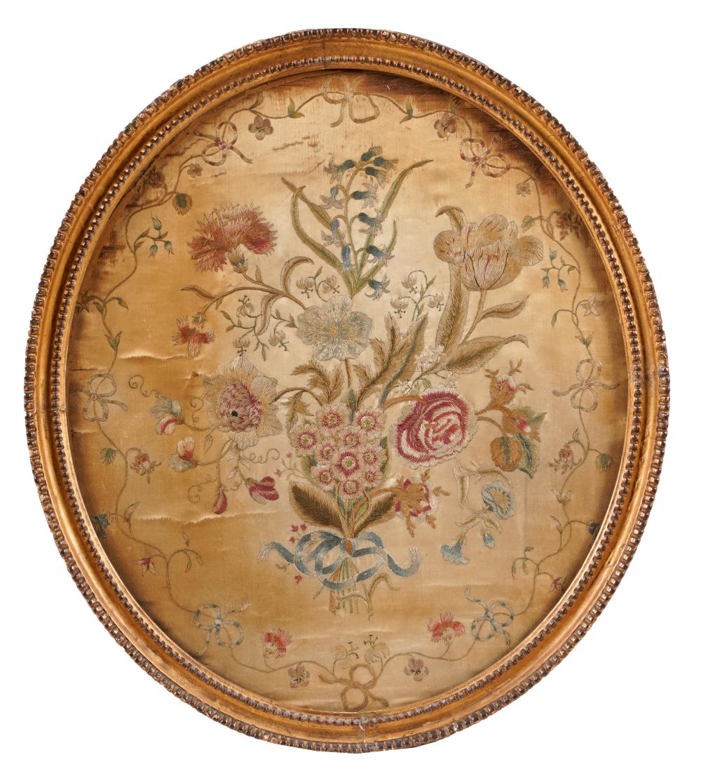 ANTIQUE EMBROIDERY PANELworked