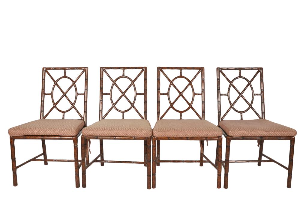 SET OF FOUR FAUX BAMBOO DINING 331c58