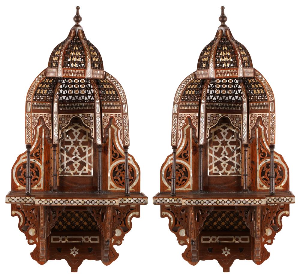 PAIR MOORISH STYLE WALL BRACKETSinlaid 331c59