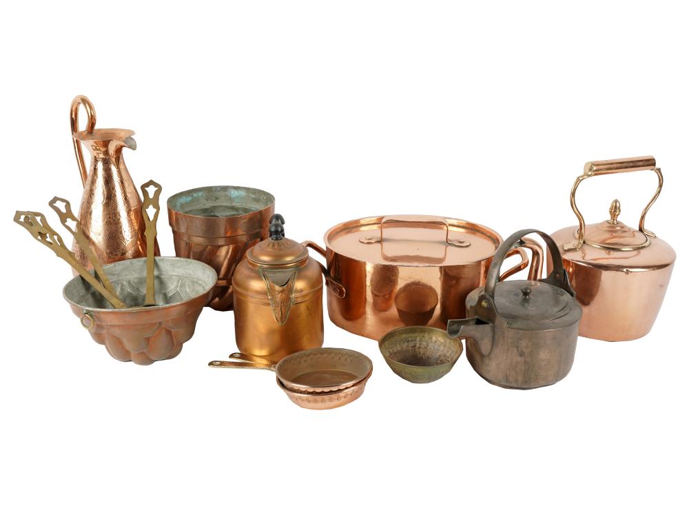 COLLECTION OF COPPER WARESnone