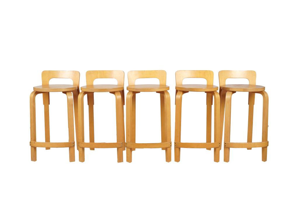 FIVE ALVAR AALTO K 65 BARSTOOLSeach 331c93