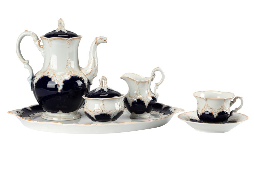 MEISSEN PORCELAIN COFFEE SERVICEblue