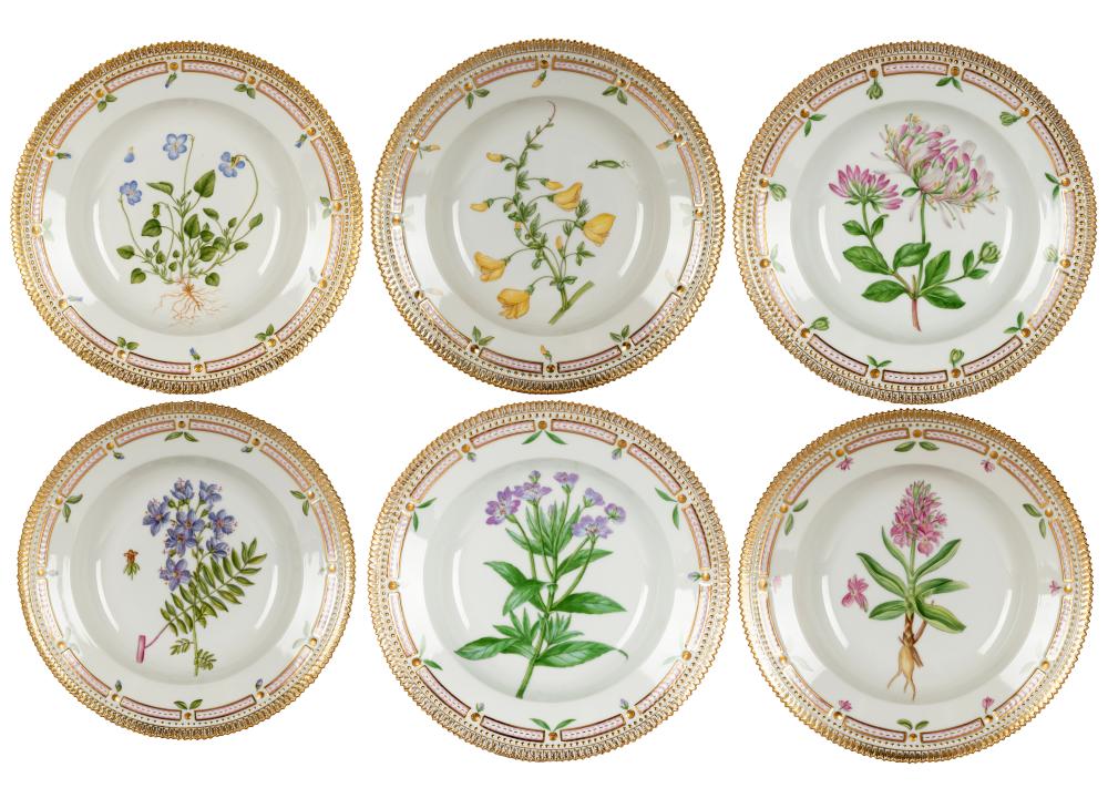 SIX ROYAL COPENHAGEN "FLORA DANICA"