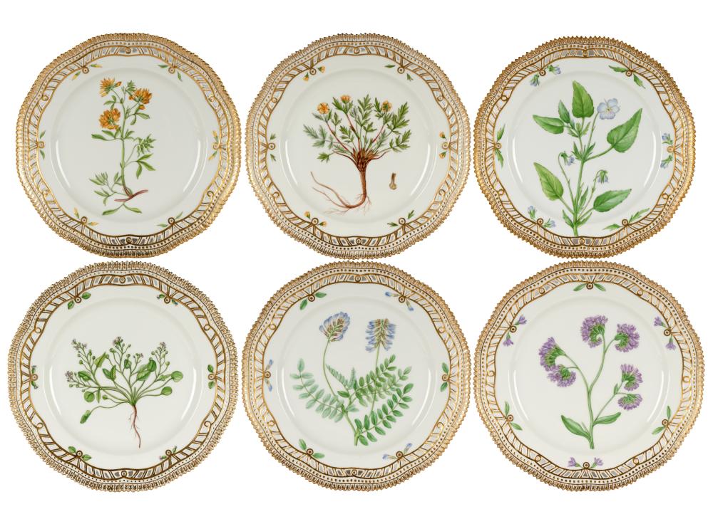 SIX ROYAL COPENHAGEN FLORA DANICA  331d1d